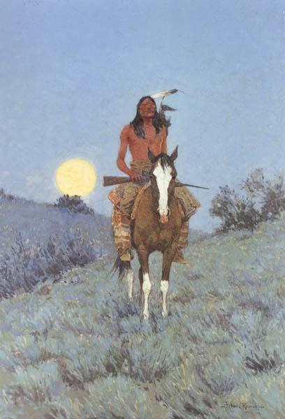 Frederic Remington The Outlier (mk43) oil painting image
